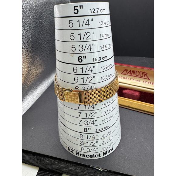 Vtg Bancor Hidden Watch 10K Rolled Gold Plate Back 12K Gold Filled Band w/ Box - Picture 14 of 14